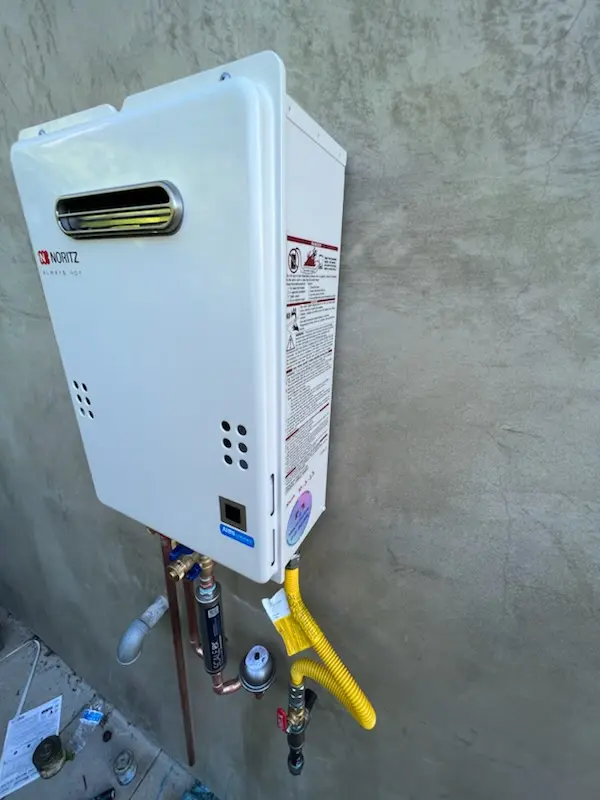 Tankless water heater installation for Christiana homes